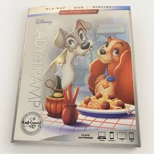 Lady‎ and the Tramp (Bluray, DVD, Disney, 2012, Slipcover) Canadian Unopened New